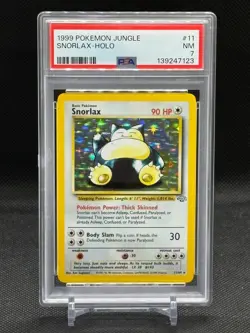 1999 Pokemon Jungle Snorlax-Holo 11/64 PSA 7 - Image 1