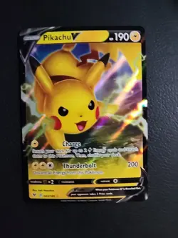 Pikachu V - 043/185 - Vivid Voltage Ultra Rare Pokemon Card - NM - Image 1