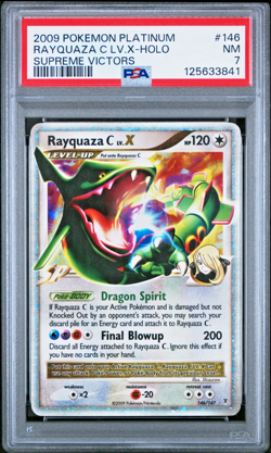 PSA 7 2009 Pokemon Platinum Supreme Victors Rayquaza C Lv.X Holo Foil 146/147 - Image 1