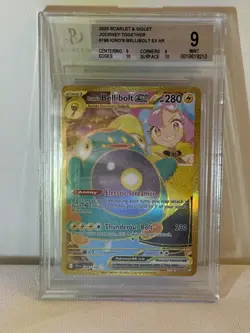 Iono’s Bellibolt ex Mint 2025 Pokemon TCG #188 Hyper Rare Holo BGS 9 - Image 1