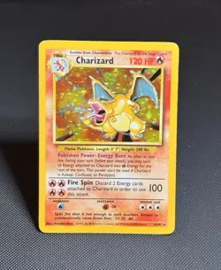 Pokemon TCG: Charizard 4/102 - Unlimited Holo Rare - Base Set - *MP* - Image 1