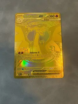 Mega Charizard X ex Gold Hyper Rare 130/094 Pokemon Phantasmal Flames - NM - Image 2