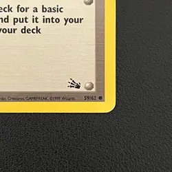 Pokemon TCG Energy Search Fossil 59/62 Common 1st Edition - HP - Image 2