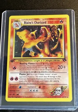 Pokemon Blaine's Charizard 1st Edition Holo Rare 2/132 Gym Challenge WOTC - Image 1