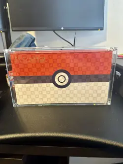 Pokemon Japan Post Stamp Box (Stamps Included) Beauty Back Moon - w Acrylic Case - Image 1