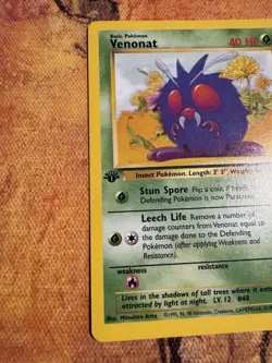 1st Edition Venonat Jungle 63/64 | WOTC Vintage Pokemon - Image 4
