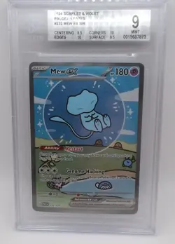 Mew ex #232/091 Paldean Fates Bubble Mew BGS 9 Mint Beckett Graded Pokemon - Image 1
