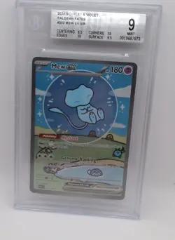 Mew ex #232/091 Paldean Fates Bubble Mew BGS 9 Mint Beckett Graded Pokemon - Image 2