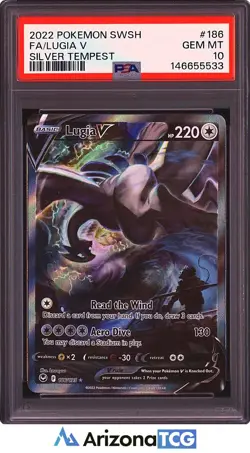 Pokemon 2022 Lugia V 186/195 Alt Art Silver Tempest GEM MINT PSA 10 - Image 1