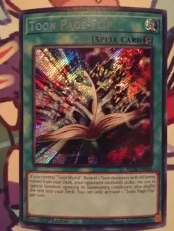 Toon Page-Flip BLCR-EN068 1st Edition Secret Rare Lightly Played - Image 1