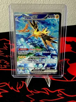 Zapdos ex 202/165 Ultra Rare 151 Full Art Holo Pokemon Card - Image 1