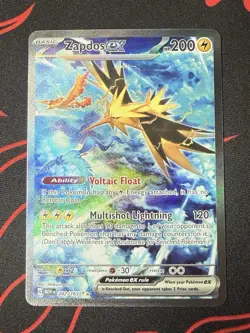Zapdos ex 202/165 Ultra Rare 151 Full Art Holo Pokemon Card - Image 3