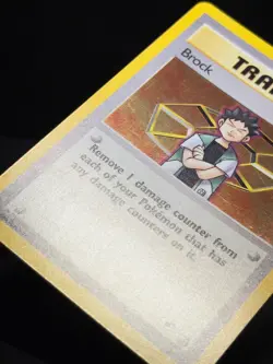 Brock 15/132 WOTC Gym Heroes Rare Unlimited Holo Pokemon Card LP - Image 5