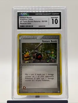 CGC 10 Venture Bomb Team Rocket Returns 93/109 Reverse Holo Stamped Pokemon Card - Image 1