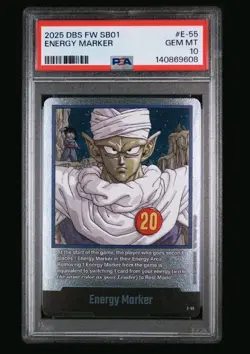 PSA 10 Gohan Piccolo E-55 Energy Marker Dragon Ball Manga Booster Card Fusion - Image 1