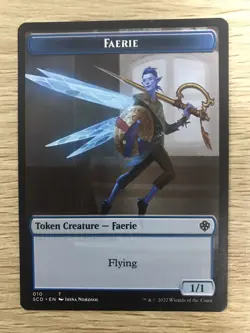 Pegasus / Faerie Token MTG Magic Gathering Card NM Mint Starter Commander SCD - Image 2