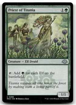 Priest of Titania #286 (NM) Modern Horizons 3 MH3 Magic MTG - Image 1