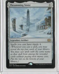 MTG DOUBLE MASTERS 2022 THRUMMING STONE RARE - Image 1