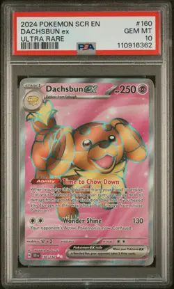 PSA 10 GEM Mint Dachsbun ex 160/142 Ultra Rare Full Art - Pokemon SCR SV07 - Image 1