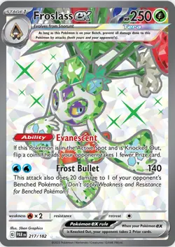 Pokemon TCG Froslass ex 217/182 Ultra Rare SV Paradox Rift Holo En - Image 1