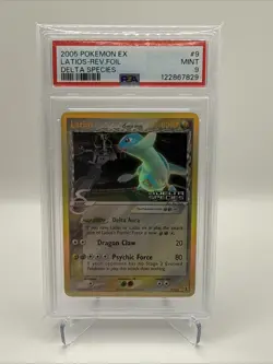 2005 POKEMON EX DELTA SPECIES #9 LATIOS-REVERSE FOIL PSA 9 - Image 1