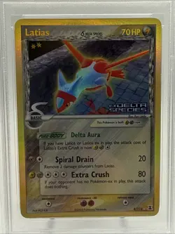 2005 POKEMON EX DELTA SPECIES #8 LATIAS-REVERSE FOIL PSA 9 - Image 2