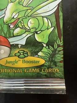 1999 Pokemon Unweighed Jungle Booster Pack Scyther Artwork - SEALED Long Crimp - Image 5