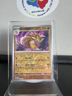 NM Sandslash 028/165 Reverse Holo Scarlet & Violet 151 Pokemon English 2023 - Image 1