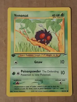 Pokemon Venonat 90/105 1st Edition NEO Destiny LP See Pictures - Image 1