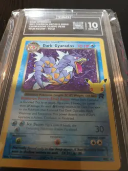 2021 POKEMON CELEBRATIONS CLASSIC COLLECTION #8 DARK GYARADOS-HOLO TAG 10 - Image 5