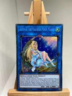Artemis, The Magistus Moon Maiden - Secret Rare 1st Edition BLCR-EN095 NM YuGiOh - Image 1