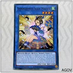 Shinobaroness Shade Peacock - AGOV-EN028 - Common 1st Edition Yugioh - Image 1