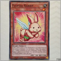 Fluffal Rabbit - NECH-EN020 - Common 1st Edition Yugioh - Image 1