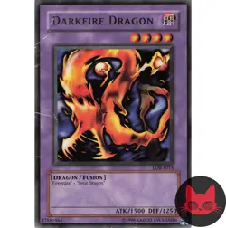 Yugioh Darkfire Dragon LOB-E015 Rare MP - Image 1
