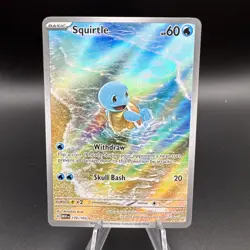 Pokemon Squirtle 170/165 Scarlet & Violet 151 Illustration Rare Holo Card - Image 1