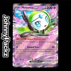 Meloetta 044/086 ex - 2025 Black Bolt Double Rare Holo - Pokemon Card NM - Image 1
