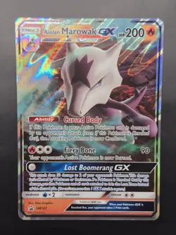 Alolan Marowak GX SM187 Ultra Rare Holo Promo Pokemon Card - Image 1