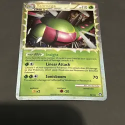 Yanmega Prime 98/102 HGSS Triumphant Pokemon Card Holo Foil Rare Near Mint - Image 1