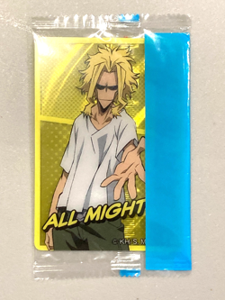 All Might - My Hero Academia Plastic Morinaga Wafer Card Japanese - Image 1