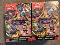 2X Pokemon TCG ME02 Phantasmal Flames Booster BundleS Sealed In Hand - Image 1