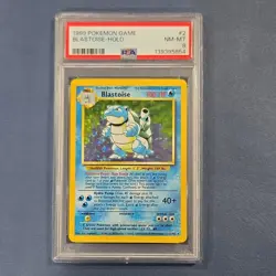 Pokemon Base Set Blastoise Holo Rare #2/102 PSA 8 1999 - Image 1