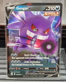 Pokemon Gengar V Ultra Rare SWSH08: Fusion Strike 156/264 NM - Image 1