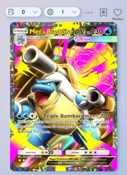 Pokemon TCG Pocket - Mega Blastoise Ex 2⭐- Crimson Blaze - ENGLISH - Fast Trade - Image 1
