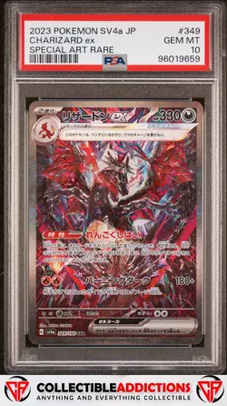 2023 Pokemon Japanese Sv4a-Shiny Treasure Ex #349 Charizard Ex PSA 10 - Image 1