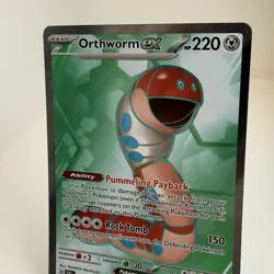Orthworm ex 162/142 Full Art Ultra Double Rare Pokemon Stellar Crown NM - Image 2