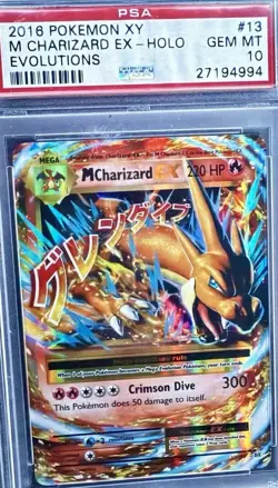 2016 POKEMON XY EVOLUTIONS #13 M CHARIZARD EX PSA 10 - Image 1