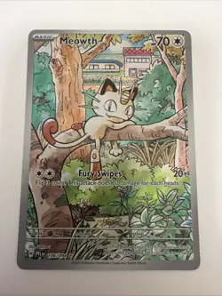 Meowth 106/094 Illustration Rare Phantasmal Flames Pokemon TCG MINT - Image 1