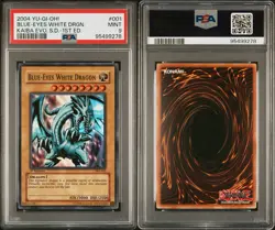 2004 Yu-Gi-Oh! Blue-Eyes White Dragon [SKE-001] 1st Ed PSA 9 - Image 3
