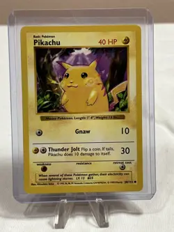 1999 Pokemon Pikachu Yellow Cheeks Base Set #58/102! Vintage Card - Image 2