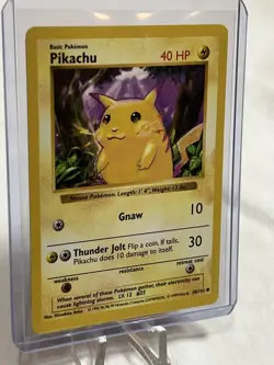 1999 Pokemon Pikachu Yellow Cheeks Base Set #58/102! Vintage Card - Image 3